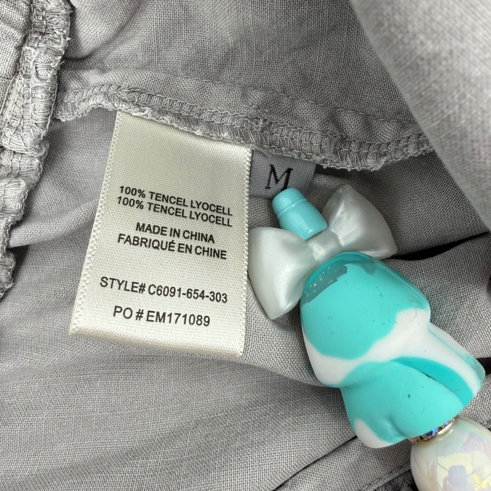 CLOTH & STONE Medium Jumpsuit Overall Tie Dye Grey Tencel Sleeveless V-Neck Boho - Picture 4 of 16